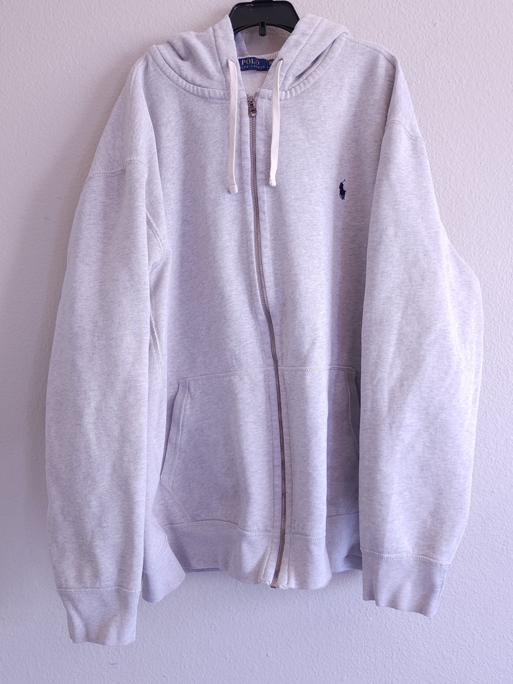 Polo Ralph Lauren Gray Full Zip Hoodie Men's 3XLT Big & Tall Pony Logo